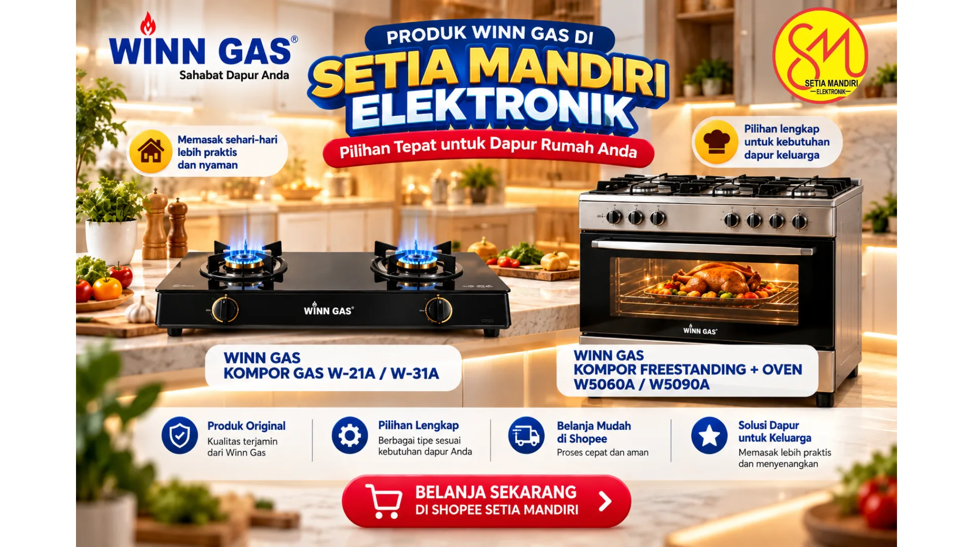 Winn Gas: Pilihan Kompor Gas untuk Dapur Rumah yang Lebih Praktis dan Nyaman