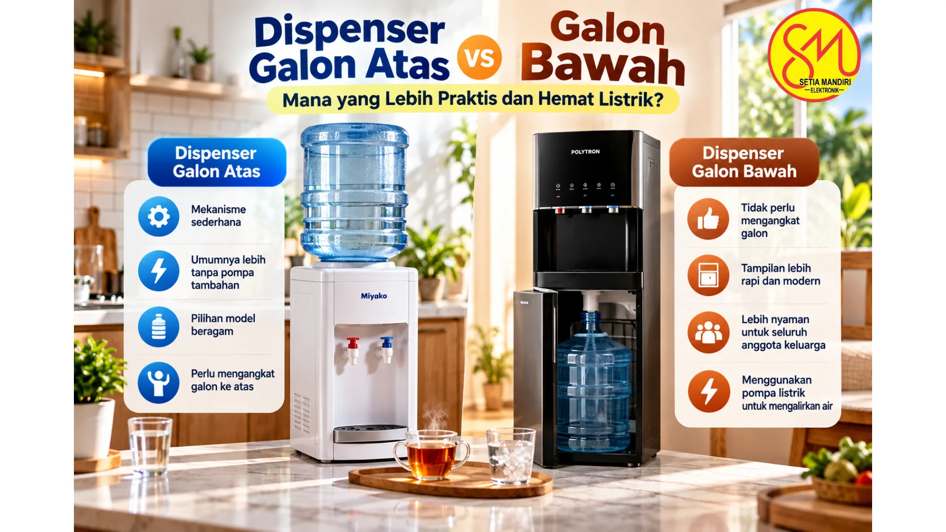 Dispenser Galon Atas vs Galon Bawah