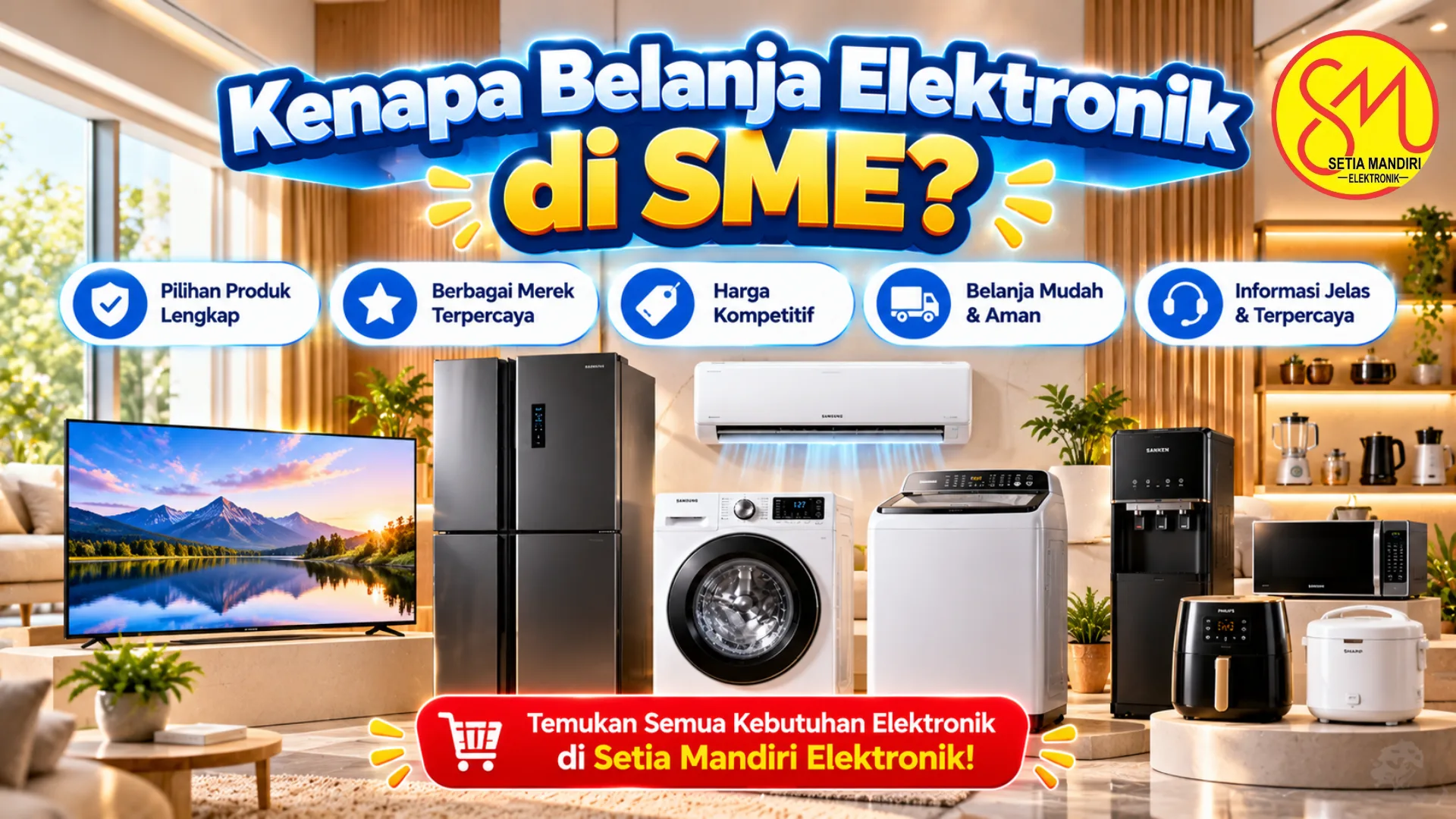 Kenapa Belanja Elektronik di Setia Mandiri Elektronik? Temukan Pilihan Tepat untuk Kebutuhan Rumah!
