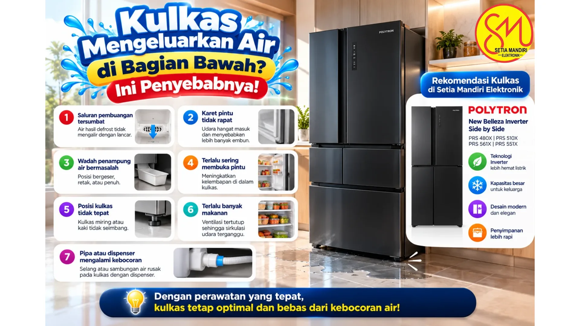 Kulkas Mengeluarkan Air di Bagian Bawah? Ini 7 Penyebab dan Cara Mengatasinya!