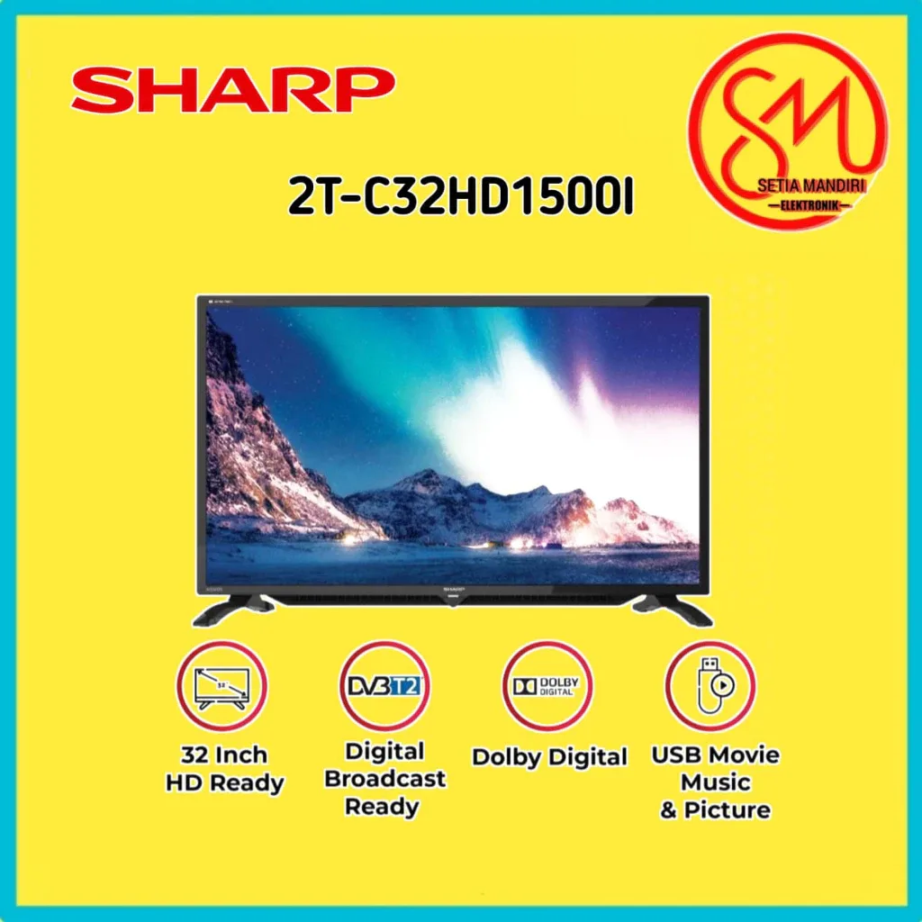 [Instant] SHARP 2T-C32HD1500i LED TV 32 Inch 2K HD Digital DVB-T2 USB HDMI 2T-C32GD1400i C32HD 1500i