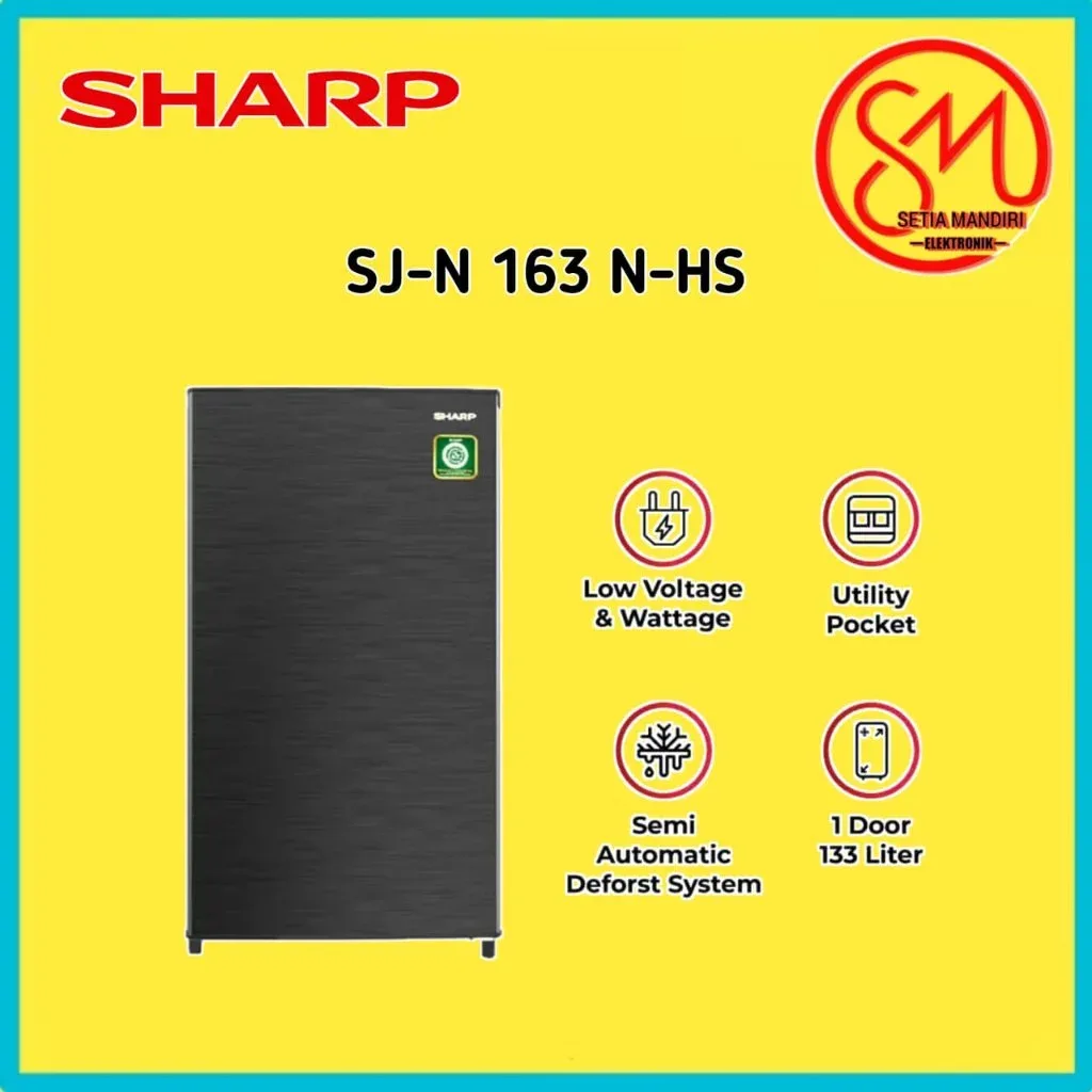 Kulkas SHARP SJ-163NHS I SJN163D SB / SP / SH I SJN163D VB / VR 1 Pintu 133L