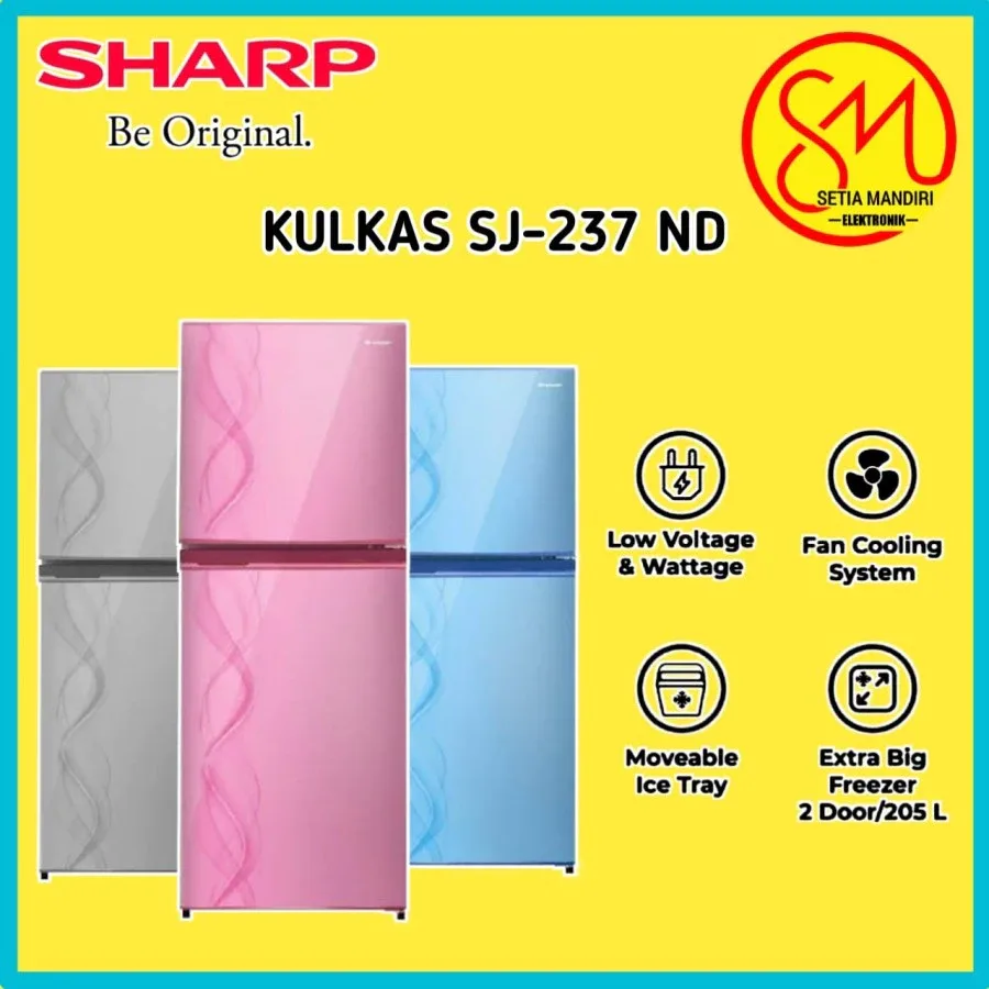 KULKAS SHARP SJ 237 ND LEMARI ES 2 PINTU SJ237ND SJ 237ND