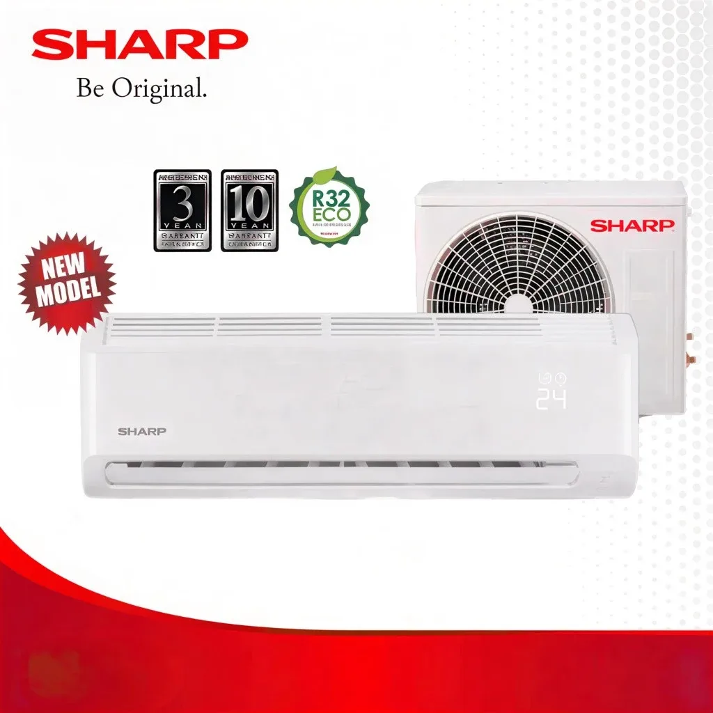 SHARP AC Standard 1 PK AH-A9DEY 760W LED Display Super Jet Mode Garansi Resmi