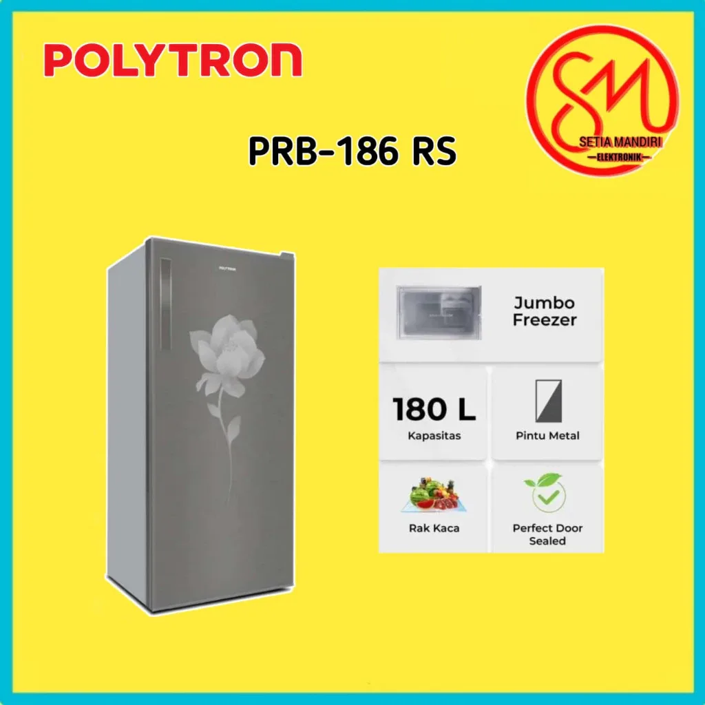 Kulkas 1 Pintu Polytron 181 Liter PRB-186RS