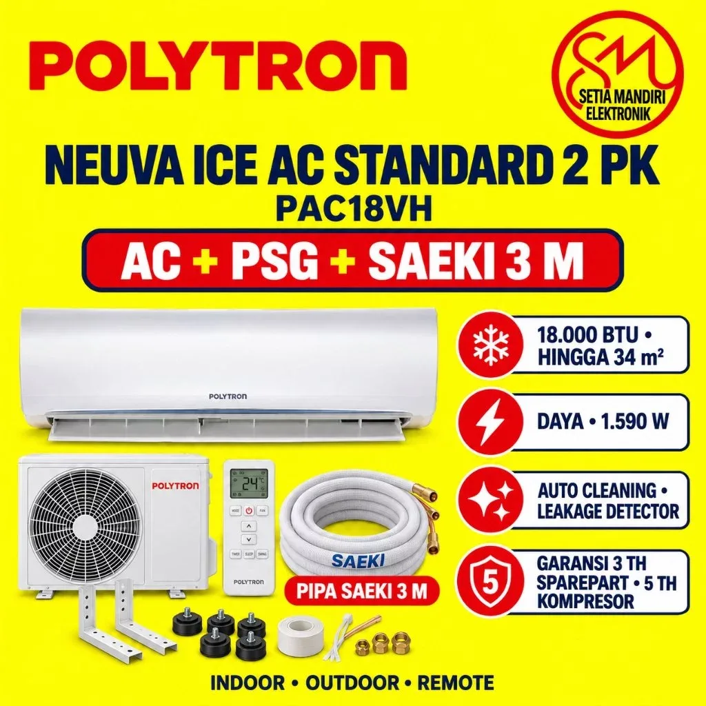 AC POLYTRON Standard Split 2PK PAC-18VH NEUVA ICE / 2 PK PAC18VH