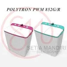 POLYTRON PWM852 Mesin Cuci 2 Tabung 8.5 kg Twin Tub PWM 852G/R