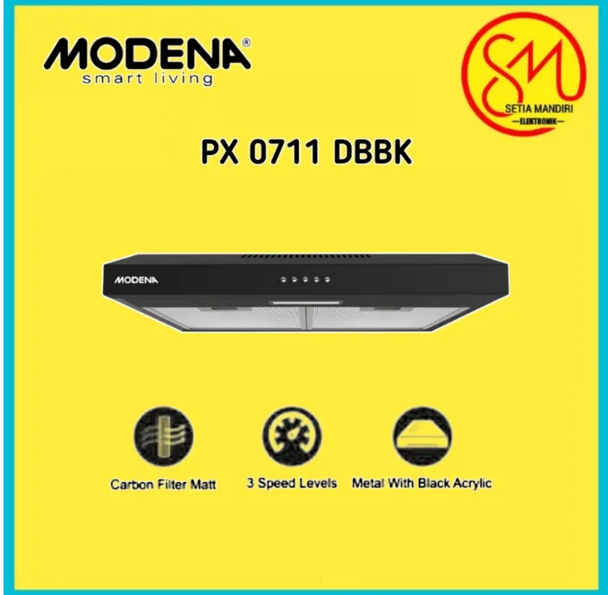 [KARGO] MODENA Cooker hood 70 cm PX 0711 DBBK - Penghisap Asap Dapur 70cm PX0711DBBK