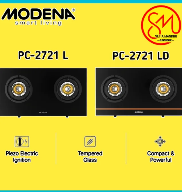 [Instant] MODENA PC2721L Kompor Gas Portable Cooker 2 Tungku GIUSTO PC 2721 L/LD