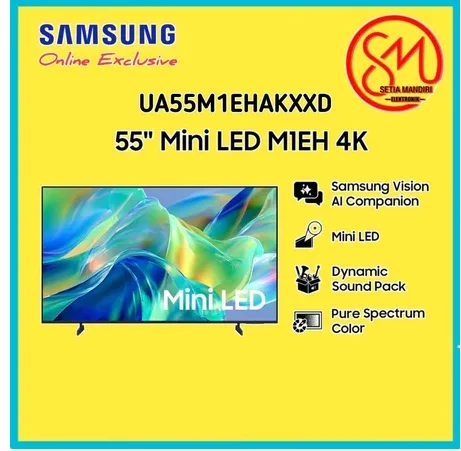 Samsung Smart TV UA55M1EHAKXXD|55" Mini LED M1EH Samsung Vision AI Smart TV