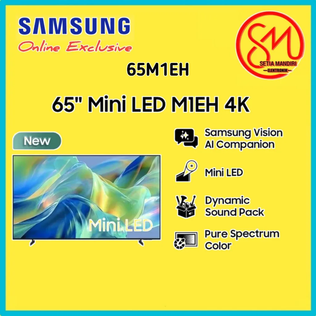 SAMSUNG 65M1EH Mini LED Smart TV 65 inch UHD 4K HDR Q-Symphony UA65M1EHAKXXD