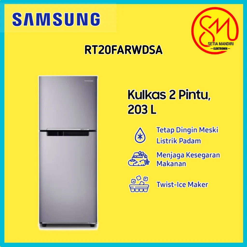 SAMSUNG Kulkas 2 Pintu 203L Digital Inverter Compressor RT20FARWDSA/SE