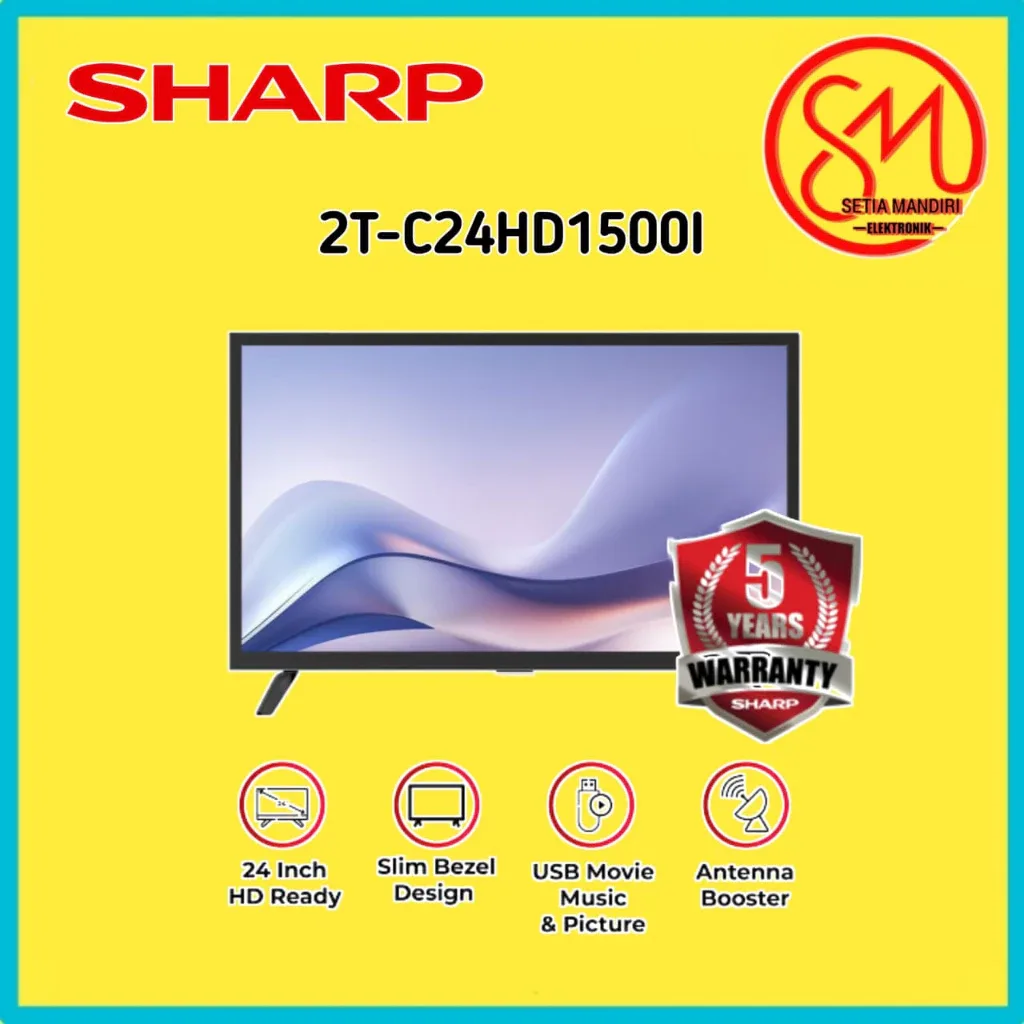 [INSTANT] SHARP 2T-C24HD1500i | 24 inch HD Ready Digital TV Dolby Digital Plus | USB Movie